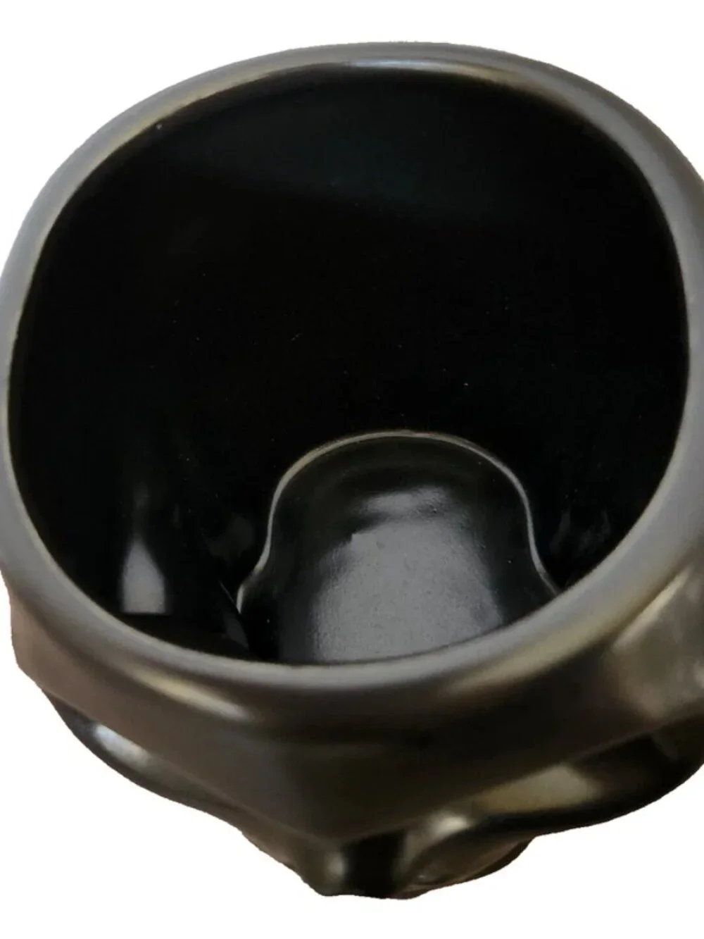 Black Skull Coffee Tea Mug Cup Matte Finish * Spooky Halloween * Gothic Skeleton - Picture 3 of 9